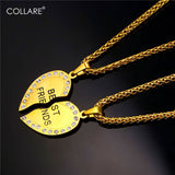 Collier Meilleure Amie Coeur Doré