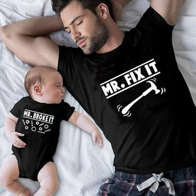 Ensemble T Shirt Père Fils