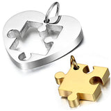 Collier Couple Coeur Puzzle Séparable