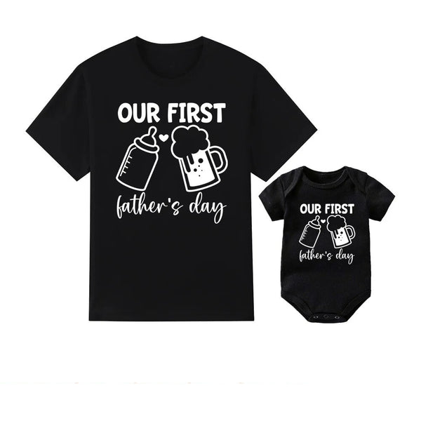 T Shirt Père Fils Fête des Pères Bière