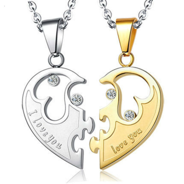 Collier Couple Quatre Coeurs