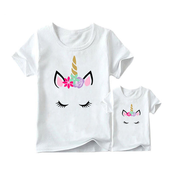 T Shirt Maman Fille Licorne