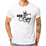 Tee Shirt pour Couple His Queen Her King