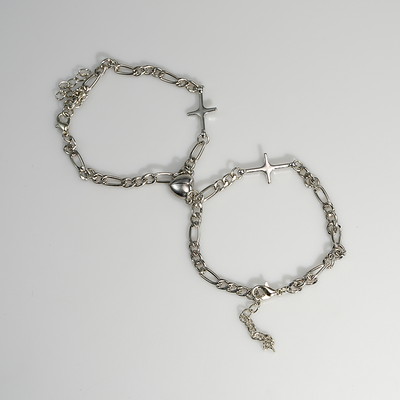 Bracelet Couple Coeur Étoile