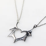 Collier Couple Coeur Dragon