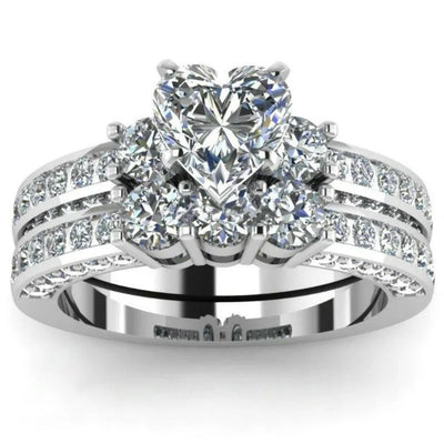 Bague Couple Argenté Pierres