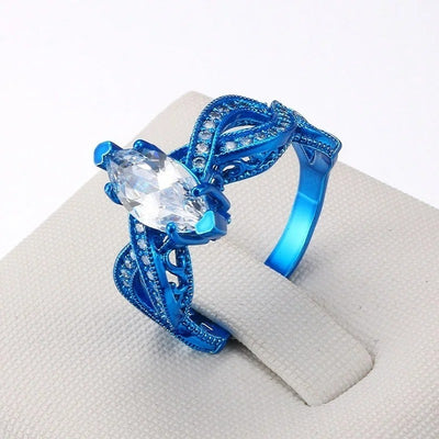 Bague Couple Bleue