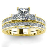 Bague Couple Dorée Solitaire