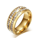 Bague Couple Dorée Solitaire