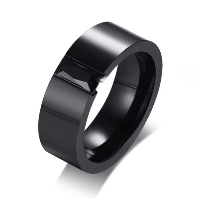 Bague Couple Noire Grande Pierre