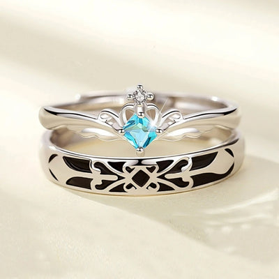 Bague Couple Pierre Bleue