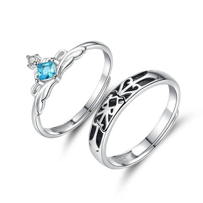 Bague Couple Pierre Bleue