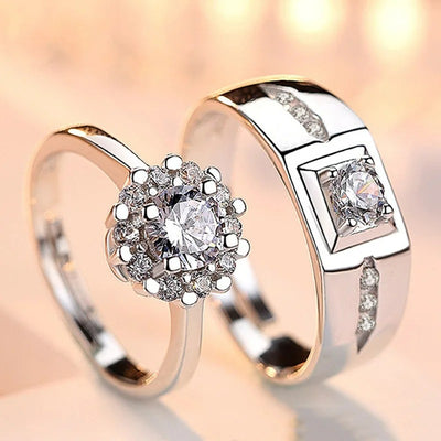 Bague Couple Solitaire
