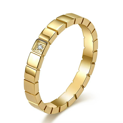 Bague Couple Éclat Doré Éternel