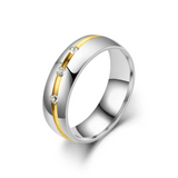 Bague pour Couple Argentée Pierres