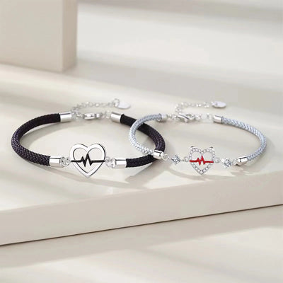 Bracelet Couple Battement de Coeur