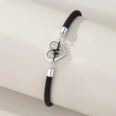 Bracelet Couple Battement de Coeur