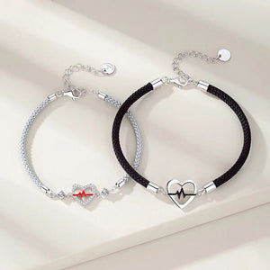 Bracelet Couple Battement de Coeur