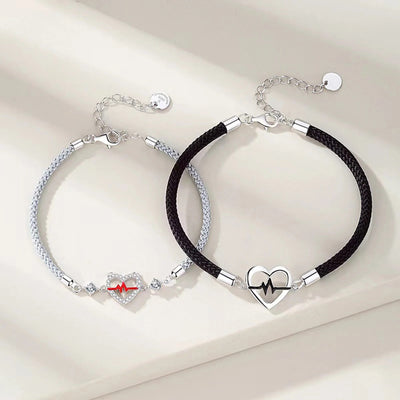 Bracelet Couple Battement de Coeur