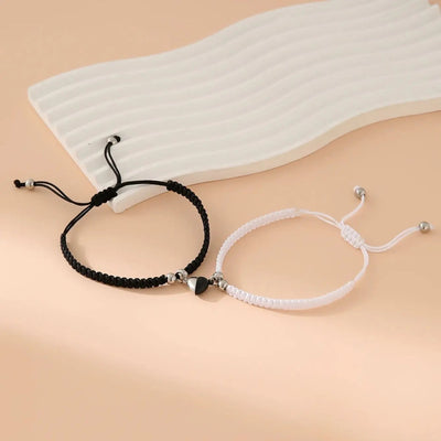 Bracelet Couple Coeur Bicolore