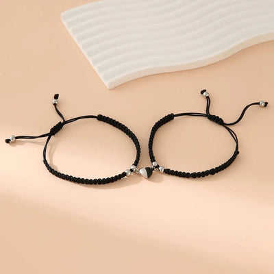 Bracelet Couple Coeur Bicolore