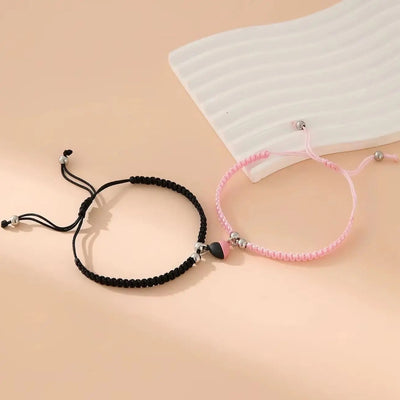 Bracelet Couple Coeur Bicolore