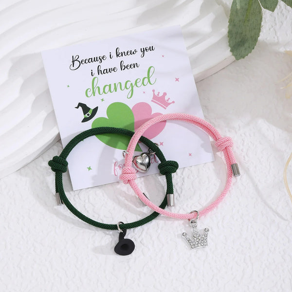 Bracelet Couple Couronne et Citrouille