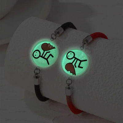 Bracelet Couple Phosphorescents Coeur