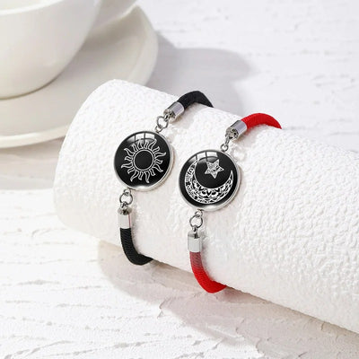 Bracelet Couple Phosphorescents Soleil Lune