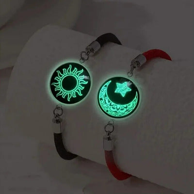 Bracelet Couple Phosphorescents Soleil Lune