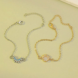 Bracelet Couple Soleil Lune Pierres