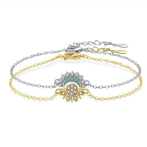 Bracelet Couple Soleil Lune Pierres
