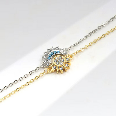 Bracelet Couple Soleil Lune Pierres