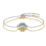 Bracelet Couple Soleil Lune Pierres