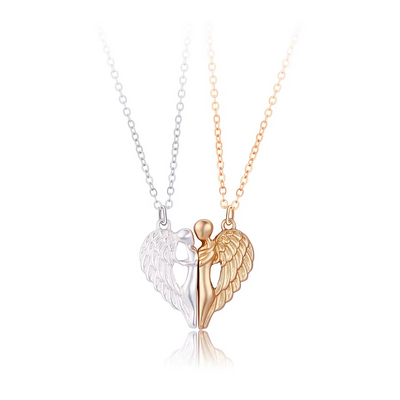Collier Couple Cœur Ange 