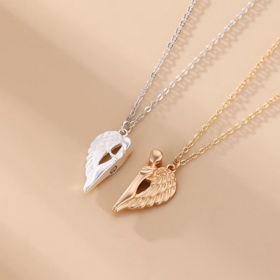 Collier Couple Cœur Ange 