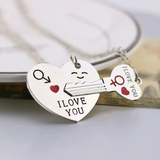 Collier Couple Coeur Clé