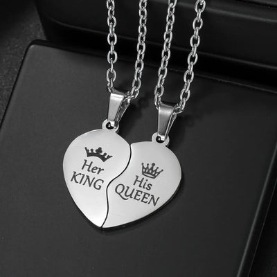 Collier Couple Coeur King Queen
