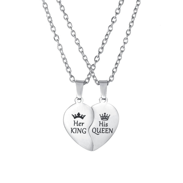 Collier Couple Coeur King Queen