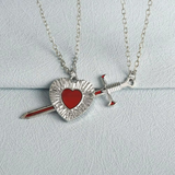 Collier Couple Coeur et Épée
