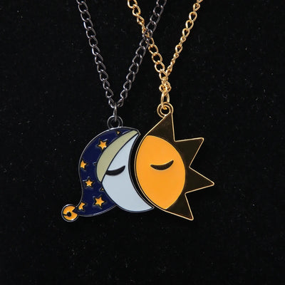 Collier Couple Soleil et Lune