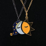 Collier Couple Soleil et Lune