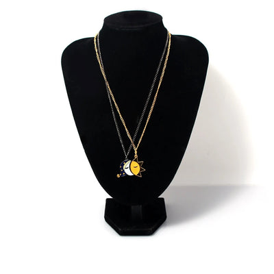 Collier Couple Soleil et Lune
