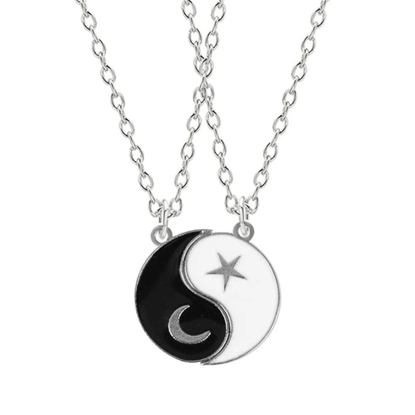 Collier Couple Yin Yang Lune Soleil