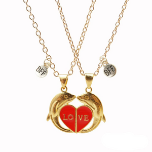 Collier Meilleure Amie BFF Dauphins Love