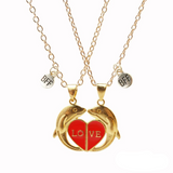 Collier Meilleure Amie BFF Dauphins Love