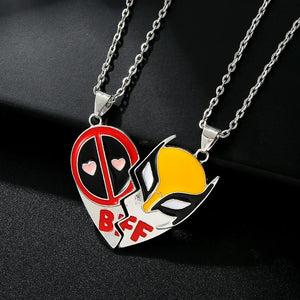 Collier Meilleure Amie Coeur Masque