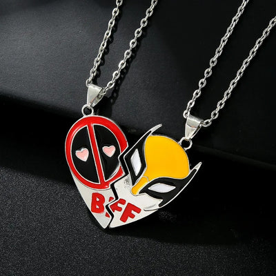 Collier Meilleure Amie Coeur Masque