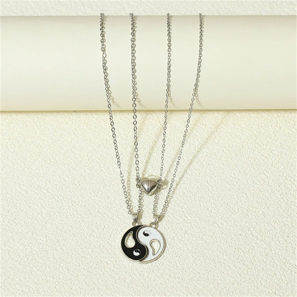 Collier Meilleure Amie Yin Yang Cœur