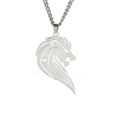 Collier Couple Coeur Lion